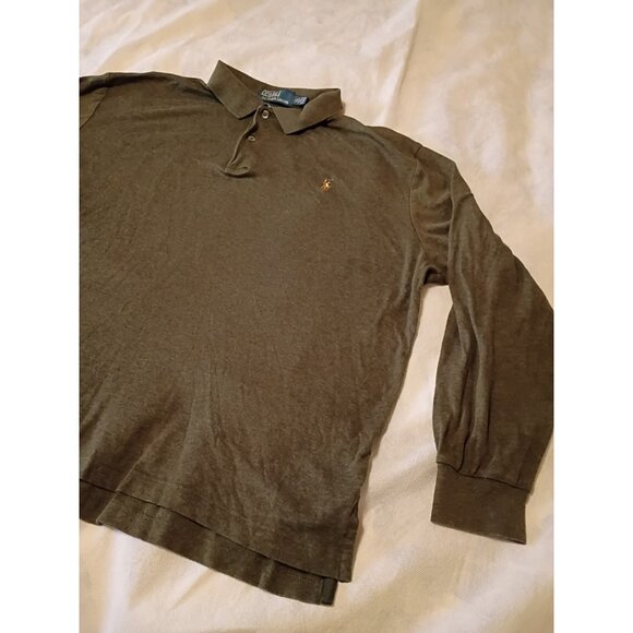 Polo Ralph Lauren Polo Shirt Pima Interlock Long Sleeve Mens XL - Picture 2 of 6